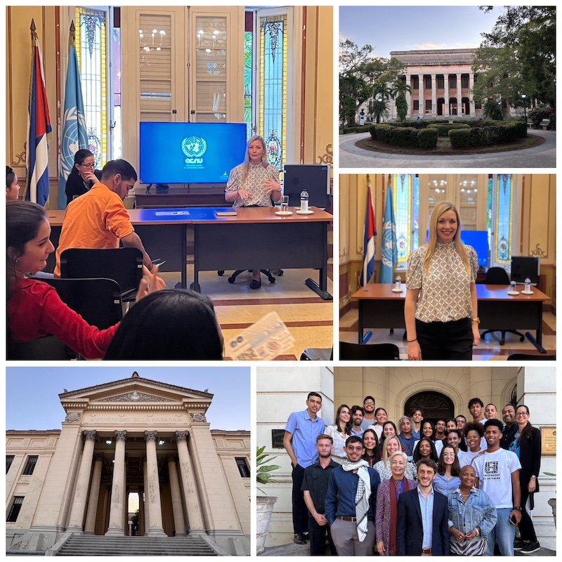 Visiting Havana University and speaking with Model UN students